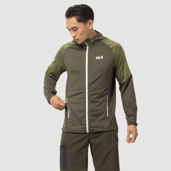 Chamarra Polar Jack Wolfskin Hydro 3 Hombre Verdes Oscuro Mexico-7349825